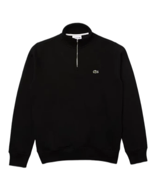 Lacoste Zip-Up High Neck Interlock Sweatshirt Black